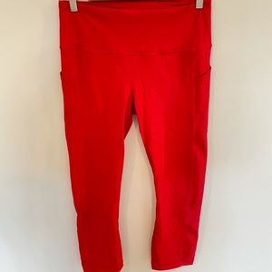 Lululemon Red Cropped Leggings - Size 8